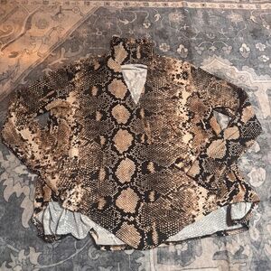 Snakeskin Print soft top key hole cut out